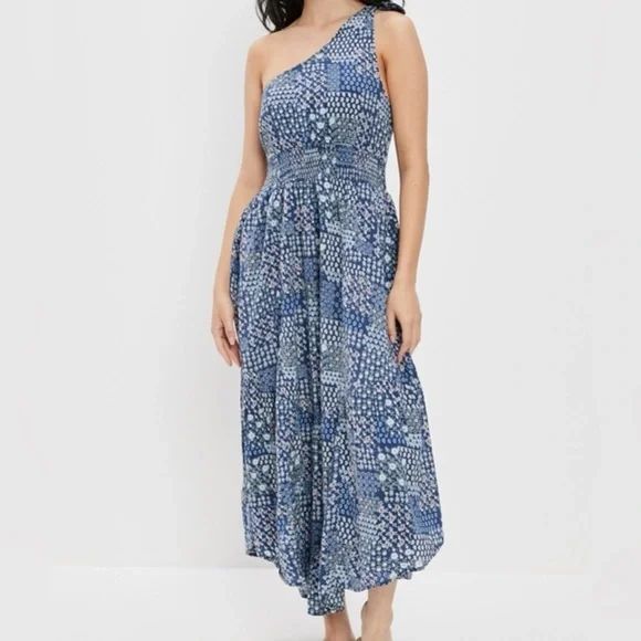 american eagle one shoulder dress NWT! AMERICAN EAGLE ONE SHOULDER TIRED DRESS